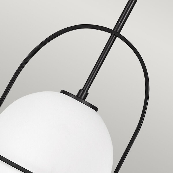 Quintiesse QN-SOMERSET-P-O-BK - Lampada a sospensione a stelo SOMERSET 1xE27/60W/230V nero