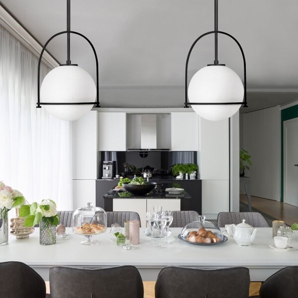 Quintiesse QN-SOMERSET-P-O-BK - Lampada a sospensione a stelo SOMERSET 1xE27/60W/230V nero