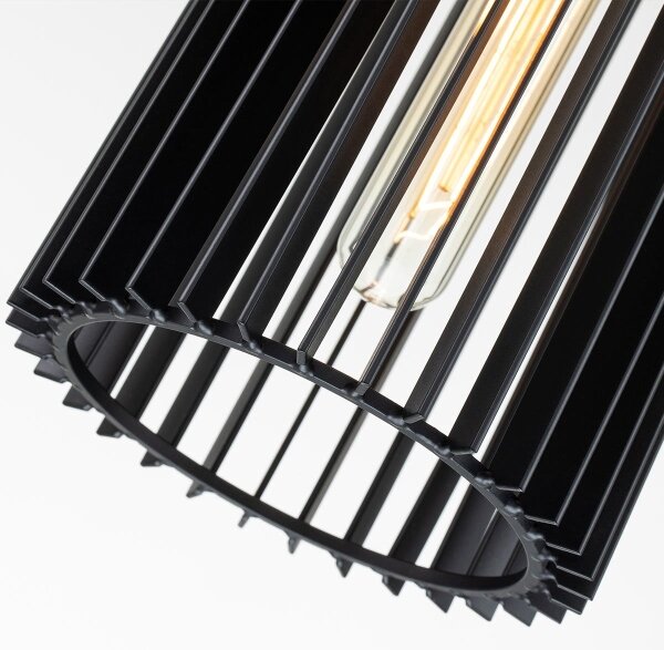 Quintiesse QN-LINARA-P-BK - Lampada a sospensione LINARA con asta 1xE27/60W/230V nero/oro