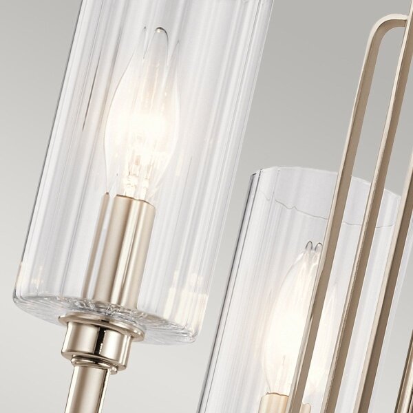 Quintiesse QN-KIMROSE3-PN - Lampadario su asta KIMROSE 3xE14/40W/230V cromo lucido