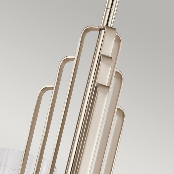 Quintiesse QN-KIMROSE3-PN - Lampadario su asta KIMROSE 3xE14/40W/230V cromo lucido