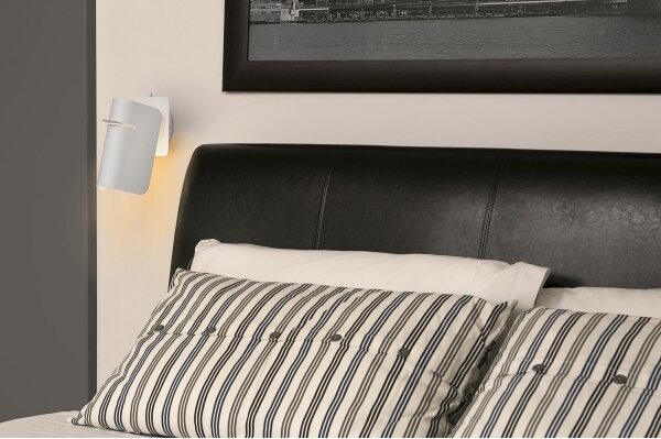 FARO 62130 - Lampada da parete SMILE 1xE27/15W/230V bianco