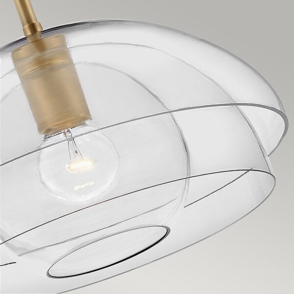 Quintiesse QN-LOTUS-P-HBR - Lampadario su asta LOTUS 1xE27/60W/230V dorato