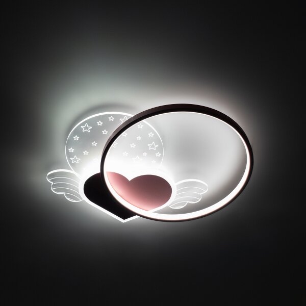 Brilagi - Plafoniera LED per bambini LOVE LED/48W/230V 3000/4500/6000K rosa