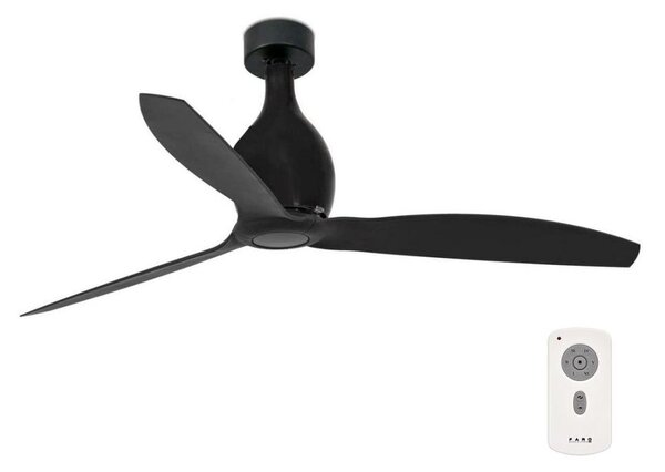 FARO 32030 - Ventilatore da soffitto MINI ETERFAN nero + telecomando