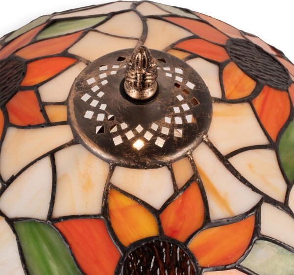 Brilagi - Lampada da tavolo Tiffany in vetro colorato SUNFLOWER 1xE27/60W/230V
