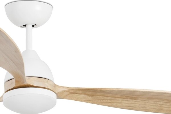 FARO 33524 - Ventilatore da soffitto LED POROS LED/15W/230V bianco/ marrone