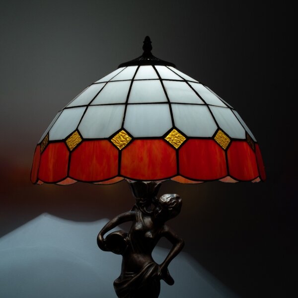 Brilagi - Lampada da tavolo in vetro Tiffany SIENNA 1xE27/60W/230V