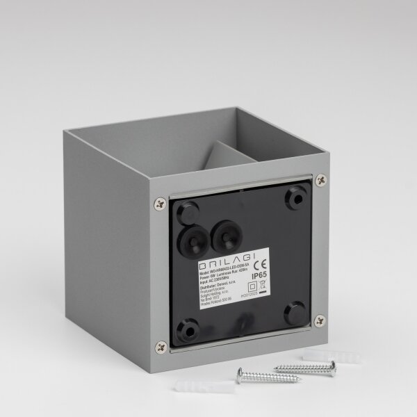 Brilagi - Applique a LED da esterno CUBE LED/6W/230V grigio IP54