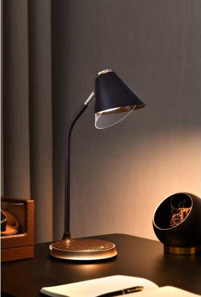 Immax 08971L - Lampada da tavolo LED dimmerabile FINCH LED/9W/12/230V marrone/oro