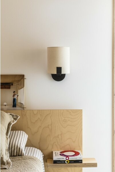 FARO 20053 - Applique a LED NILA 1xE27/15W/230V + LED/3W color crema/nero