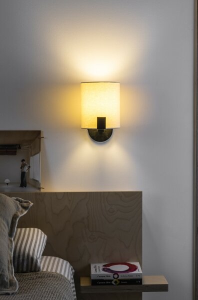 FARO 20053 - Applique a LED NILA 1xE27/15W/230V + LED/3W color crema/nero