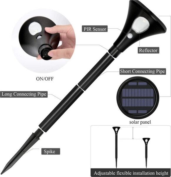 Immax 08502L - Lampada solare LED con sensore LED/1W/3,7V 6000K IP65
