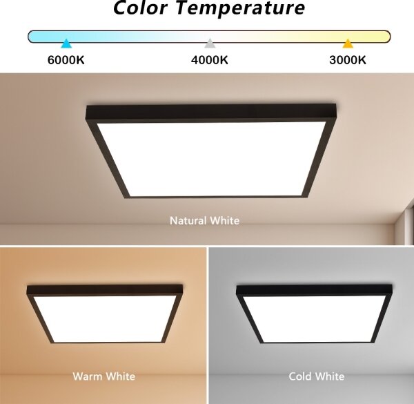 Brilagi - Lampada LED da bagno FRAME LED/50W/230V 3000/4000/6000K IP44 nero