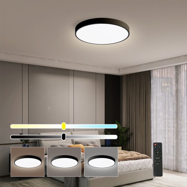 Brilagi-LED Lampada dimmerabile POOL SMART LED/48W/230V 40 cm Wi-Fi Tuya+telecomando čer