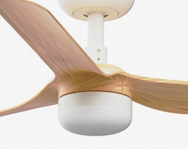 FARO 33821WT-1TW-LED Ventilatore dimmerabile MINI PUNT S 10W/230V marrone/bianco d.90 cm WT+ TC