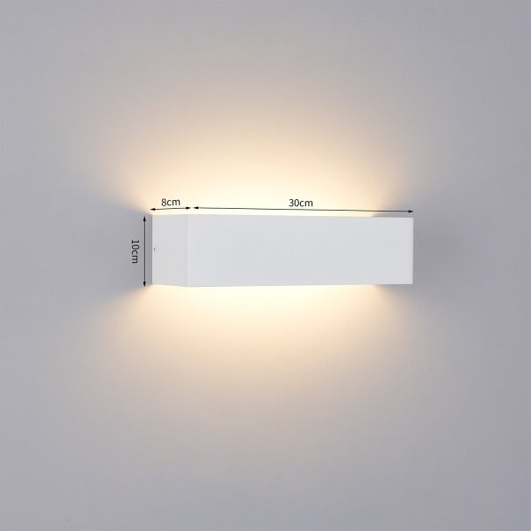 Brilagi - Lampada da parete LED per esterni DONNANI LED/12W/230V 30 cm bianco IP44