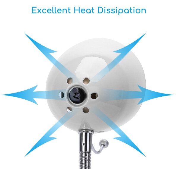 Aigostar - Lampada da tavolo con morsetto 1xE27/11W/230V bianco/cromo