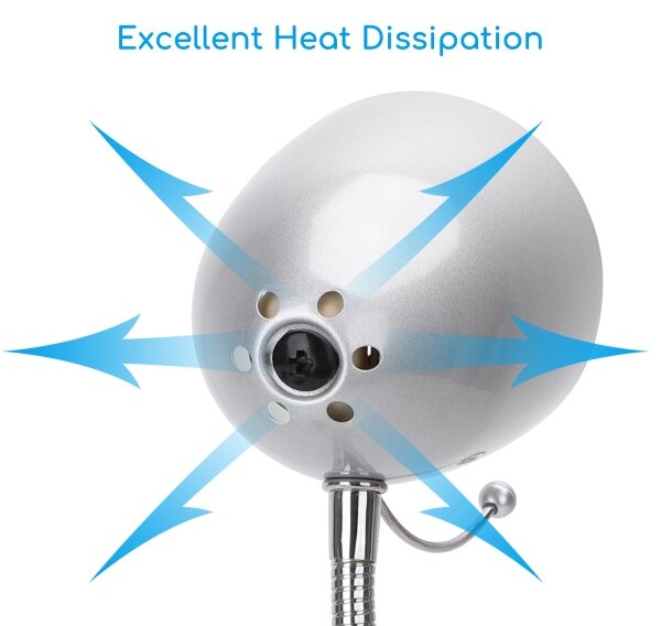 Aigostar - Lampada da tavolo con morsetto 1xE27/11W/230V argento/cromo