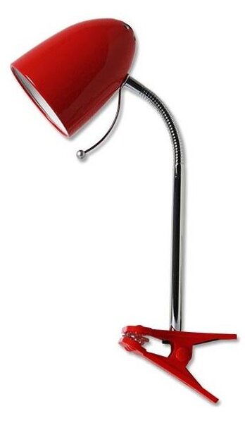 Aigostar - Lampada da tavolo con morsetto 1xE27/11W/230V rosso/cromo