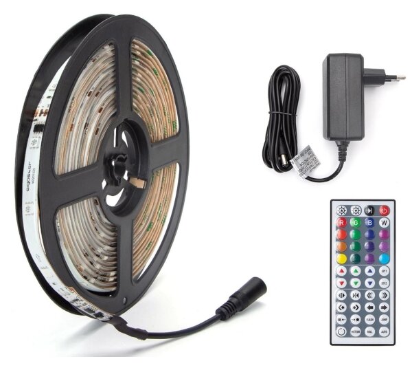 Aigostar - Striscia LED RGB Dimmerabile da esterno 5m LED/24W/12/230V IP65