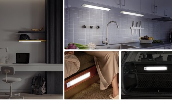 Aigostar - LED luce ricaricabile con sensore 1,5W 5V 4000K per mobili