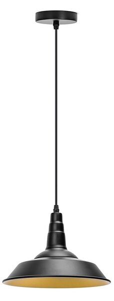 Aigostar - Lampadario a sospensione con filo 1xE27/60W/230V nero