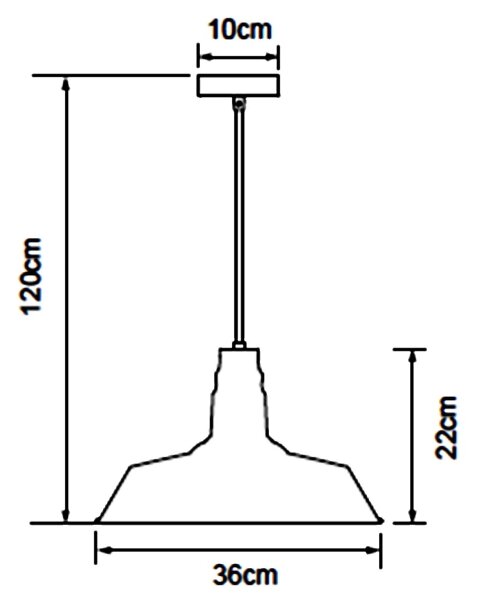 Aigostar - Lampadario a sospensione con filo 1xE27/60W/230V nero