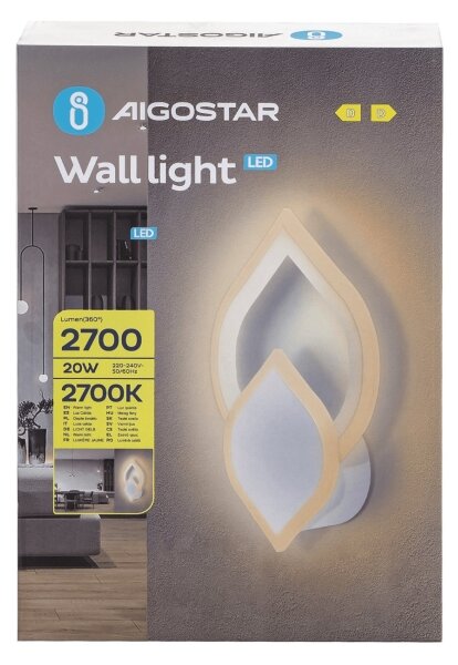 Aigostar - Applique a LED LED/20W/230V 2700K bianco