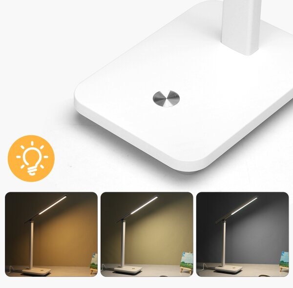 Aigostar - Lampada da tavolo LED dimmerabile LED/5W/5V 3000-6500K bianco/nero
