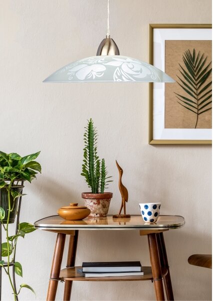 Prezent 45141 - Lampadario a sospensione con filo PLATE 1xE27/60W/230V