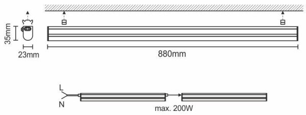 Lampada LED sottopensile LED/12W/230V 4000K