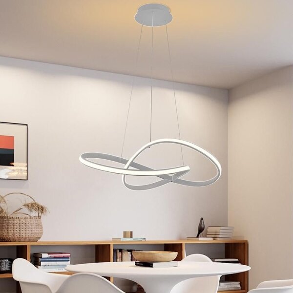 Brilagi - Lampadario a sospensione con filo LED dimmerabile COSMOWAVE LED/70W/230V 3000-6500K argento + +TC