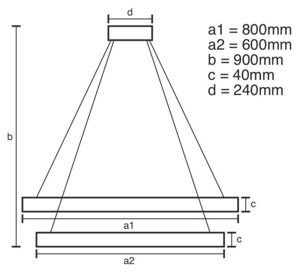 Lampadario a sospensione con filo LED dimmerabile LED/100W/230V 3000-6500K + telecomando