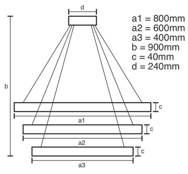 Lampadario a sospensione con filo LED dimmerabile LED/125W/230V 3000-6500K + telecomando