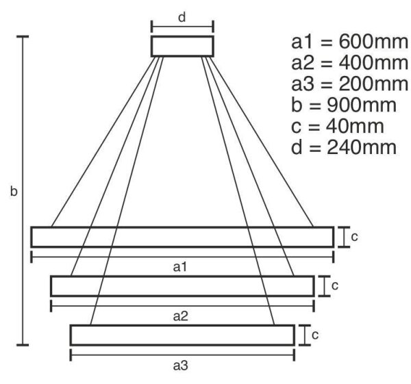 Lampadario LED Dimmerabile su filo LED/85W/230V 3000-6500K + telecomando