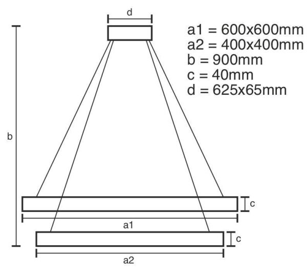 Lampadario LED Dimmerabile su cavo LED/90W/230V 3000-6500K + telecomando