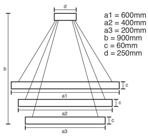 Lampadario a sospensione con filo LED dimmerabile LED/165W/230V 3000-6500K + telecomando