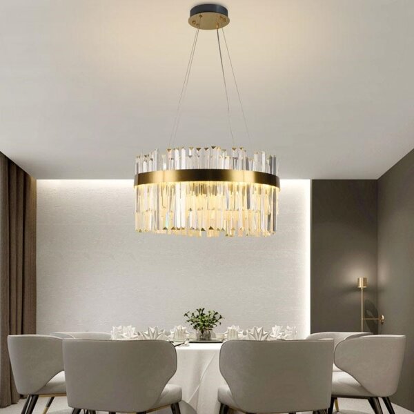 Lampadario a sospensione con filo LED dimmerabile LED/70W/230V 3000-6500K oro + telecomando