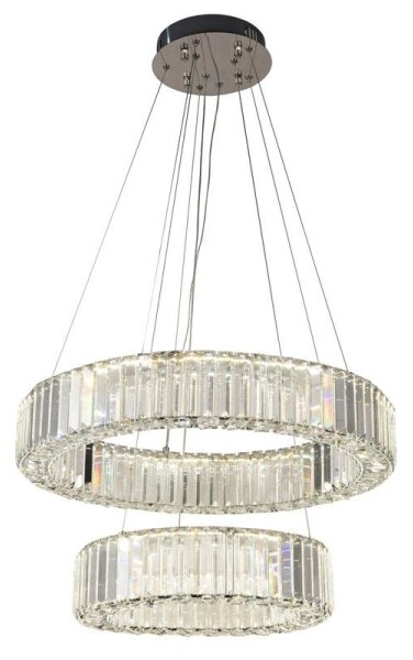 Lampadario a sospensione con filo LED dimmerabile LED/65W/230V 3000-6500K cromo + telecomando