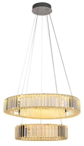 Lampadario a sospensione con filo LED dimmerabile LED/65W/230V 3000-6500K cromo + telecomando