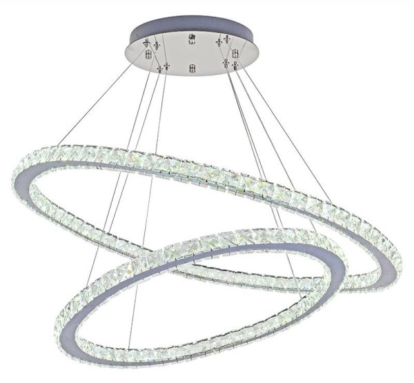 Lampadario LED dimmerabile su cavo LED/160W/230V 3000-6500K argento + DO