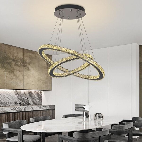 Lampadario LED dimmerabile su cavo LED/115W/230V 3000-6500K argento + DO