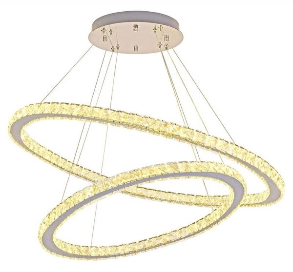 Lampadario LED dimmerabile su cavo LED/160W/230V 3000-6500K argento + DO