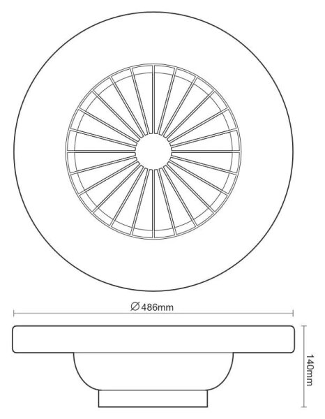 Plafoniera LED con ventilatore OPAL LED/48W/230V + telecomando