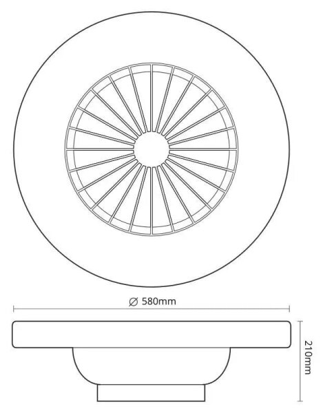 Plafoniera LED con ventilatore OPAL LED/72W/230V + telecomando