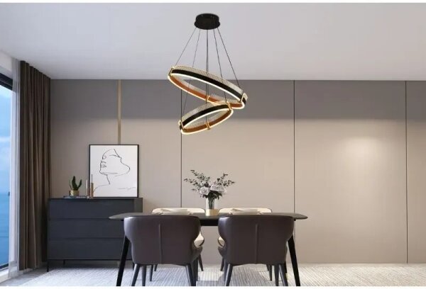 Lampadario a sospensione con filo LED dimmerabile LED/140W/230V 3000-6500K + telecomando