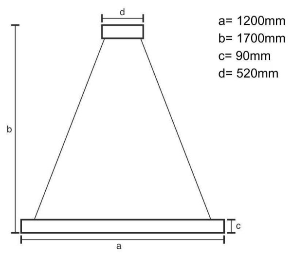Lampadario LED a sospensione con filo LED/22W/230V 4000K 120 cm cenere/legno solido