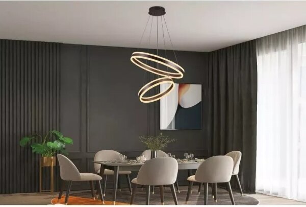 Lampadario a sospensione con filo LED dimmerabile LED/135W/230V 3000-6500K + telecomando