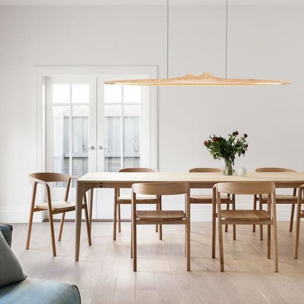 Lampadario LED a sospensione con filo LED/22W/230V 4000K 120 cm cenere/legno solido